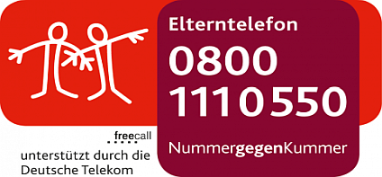 Rotes Logo der Nummer gegen Kummer